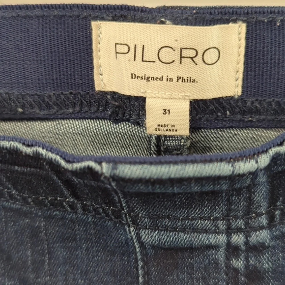 Pilcro Dark Blue Flare & Wide Leg Jeans - Picture 4 of 14